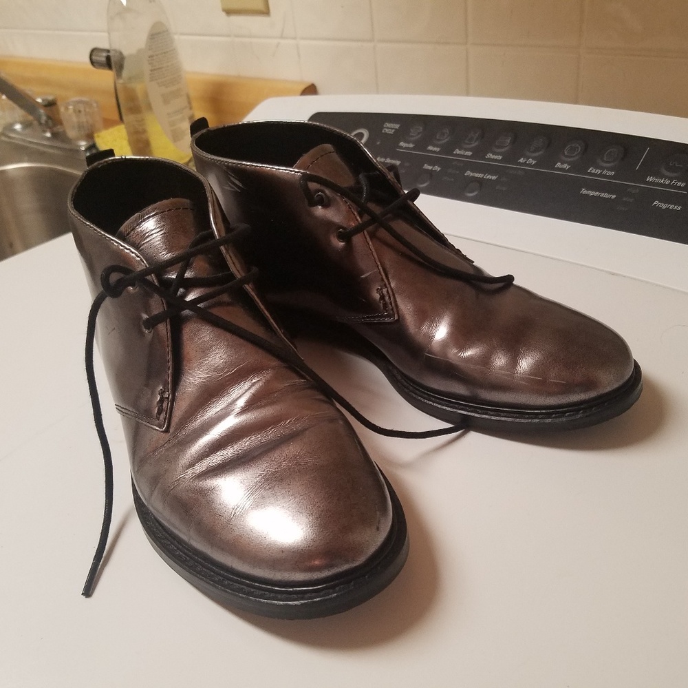Franco sarto size 7.5 metallic silver boots